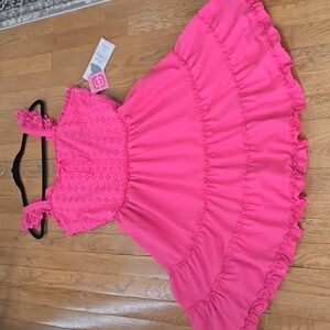 RARE EDITIONS BRAND GIRL'S BEAUTIFUL PINK SUMMER SUNDRESS SIZE 20 1/2